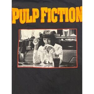 Pulp‎ Fiction Movie T-Shirt Black Mia Wallace Tarantino 90s Retro Mens M